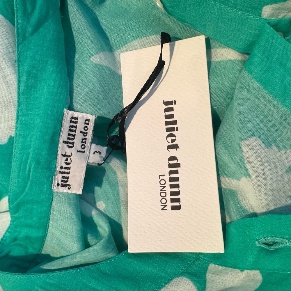 Juliet Dunn Green and White Floral Mini Dress - Picture 10 of 11